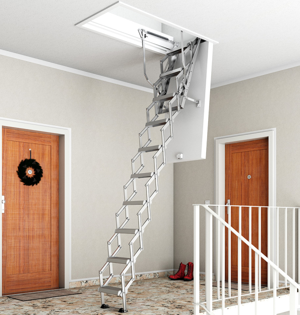 Schody strychowe clickFIX® Vario do wysokości stropu do 4,15 m 