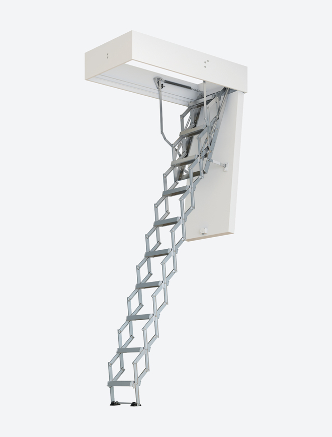 Schody strychowe clickFIX® Vario do wysokości stropu do 4,15 m 