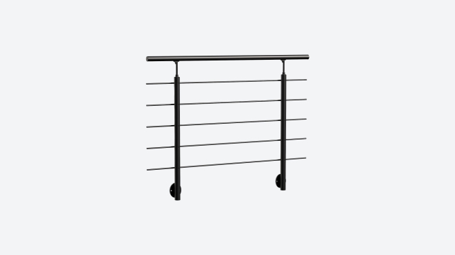 Balustrade kit CLEAN Black Black, RAL 9005